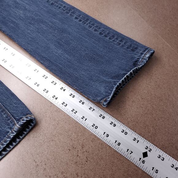 Gap 1969 Standard Jeans Mens 28x30 Blue Dark Wash Straight Leg Preppy Classic - Picture 7 of 11